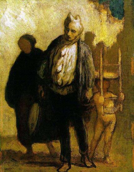 Honore Daumier Wandering Saltimbanques oil painting picture